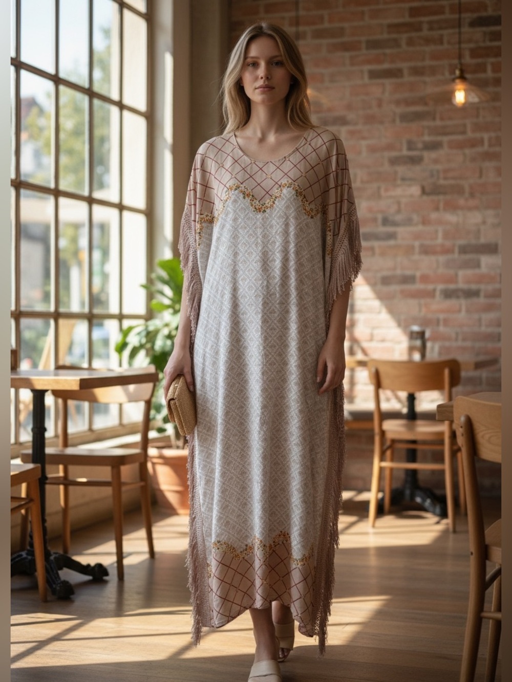 Vintage Boho Fringe Maxi Dress!